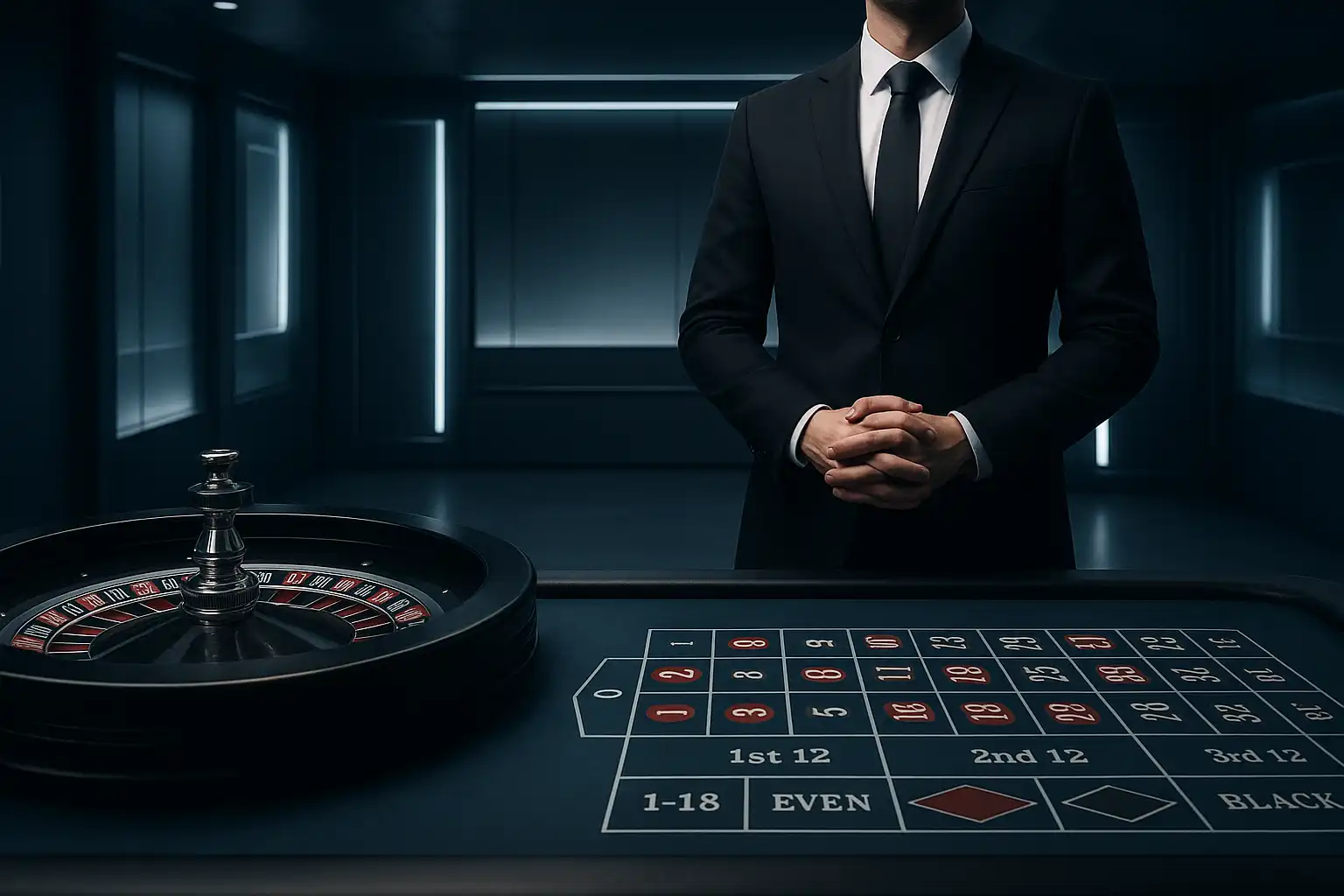 Live Kasino Tisch mit Croupier bei CrazyTower