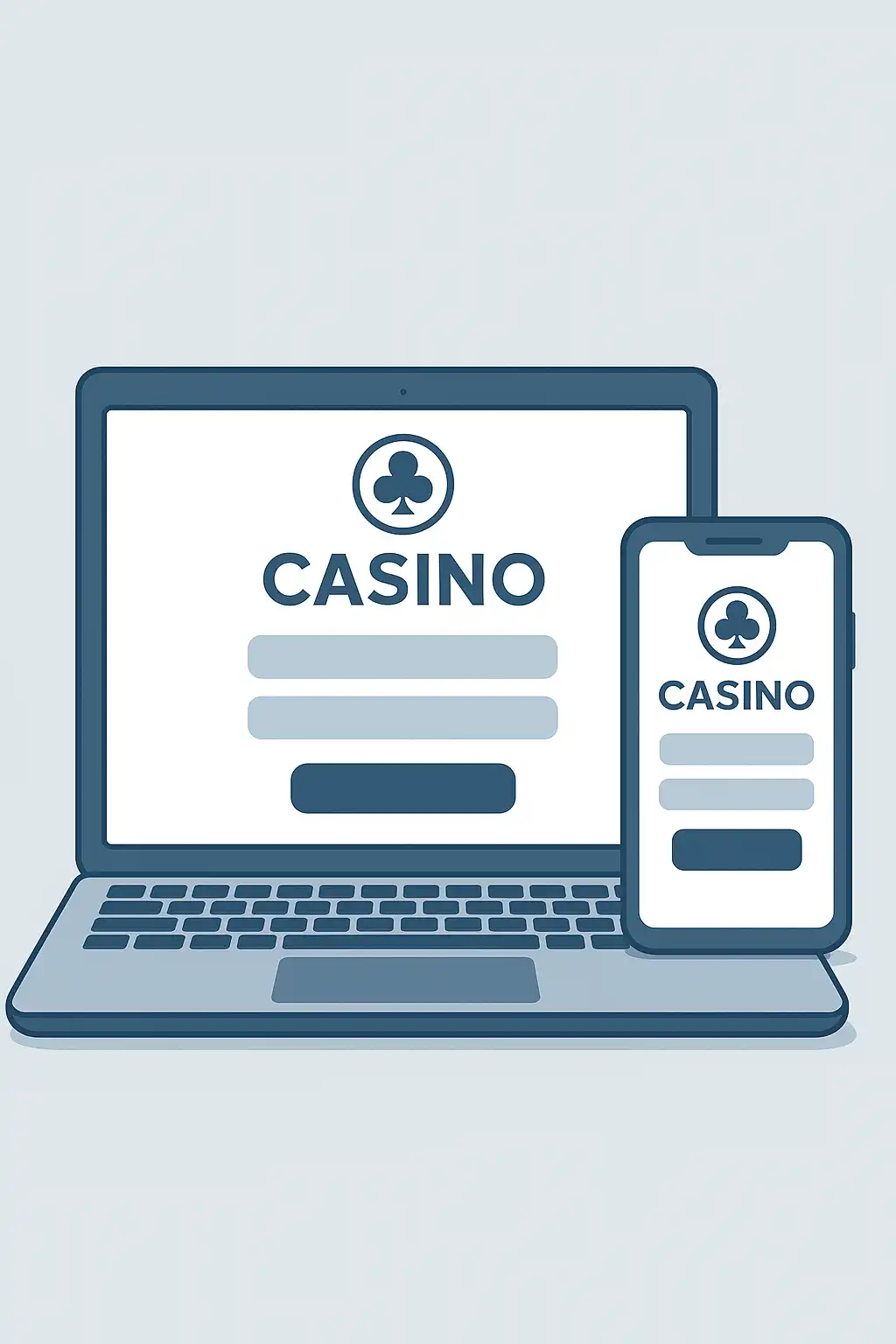 CrazyTower Login-Bereich am Laptop und Smartphone